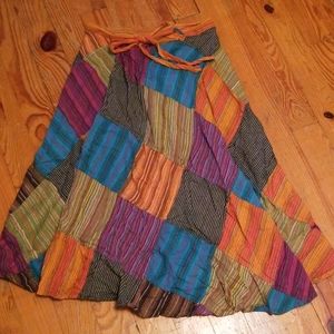 Patchwork Adjustable Skirt